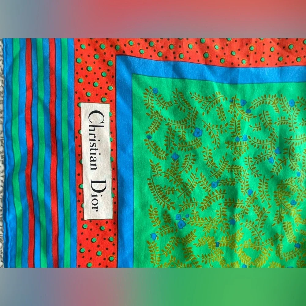 Gorgeous vintage Christian Dior Silk Scarf